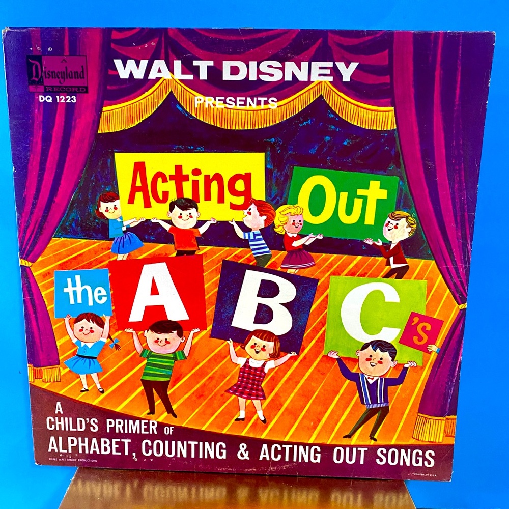 Walt Disney Presents Acting Out the ABCs' 1962 Disneyland DQ-1223 Vinyl Record